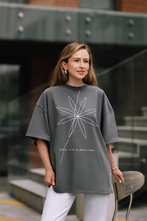 Футболка графітова Радість L/XL