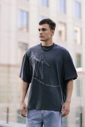 Футболка графітова Сміливість M/L