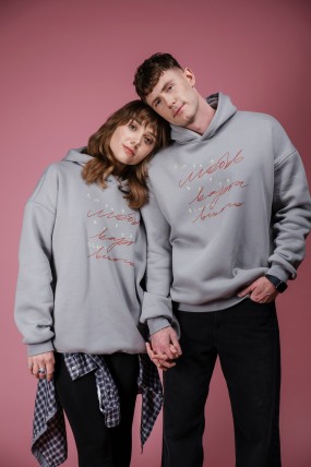 Худі сірий Любов варта довіри, L/XL
