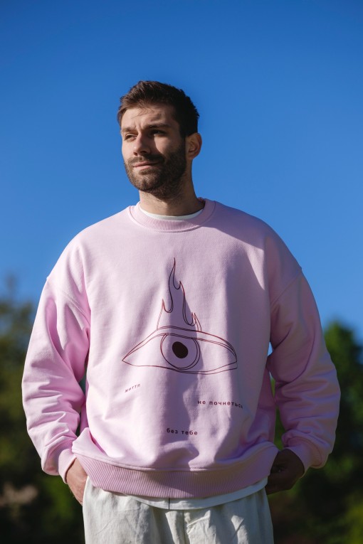 Світшот рожевий Життя, M/L Світшот рожевий Життя, M/L