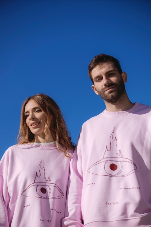 Світшот рожевий Життя, M/L Світшот рожевий Життя, M/L